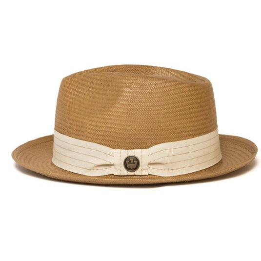 Goorin Brothers Mens Snare Straw Fedora Trilby Hat Panama Summer Beach - Natural-3