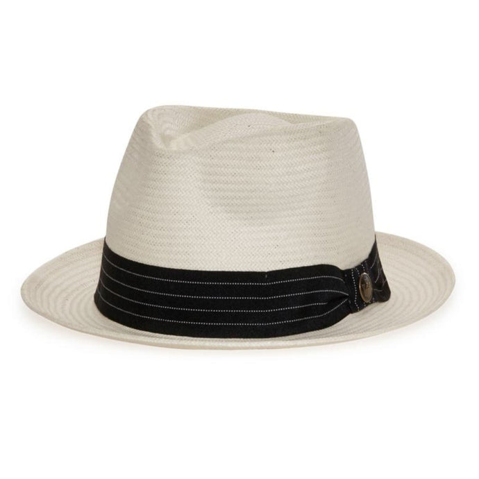 Goorin Brothers Mens Straw Hat Fedora Trilby Panama Summer Beach - Stone-0