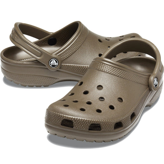 Crocs Classic Clogs Roomy Fit Sandal Clog Sandals Slides Waterproof - Chocolate-0