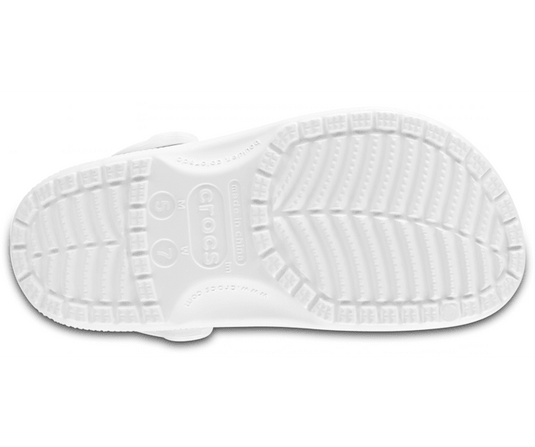 Crocs Classic Clogs Roomy Fit Sandal Clog Sandals Slides Waterproof - White-4