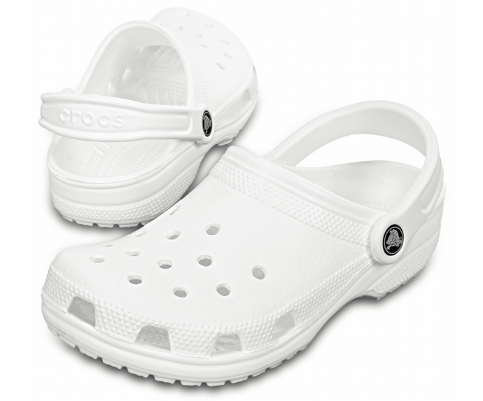 Crocs Classic Clogs Roomy Fit Sandal Clog Sandals Slides Waterproof - White-0