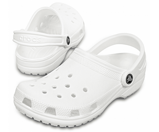 Crocs Classic Clogs Roomy Fit Sandal Clog Sandals Slides Waterproof - White-0