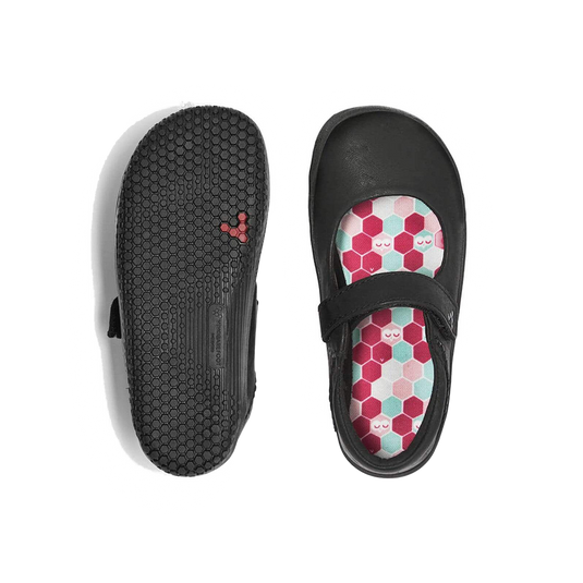 Vivobarefoot Wyn School Kids Obsidian Black-1