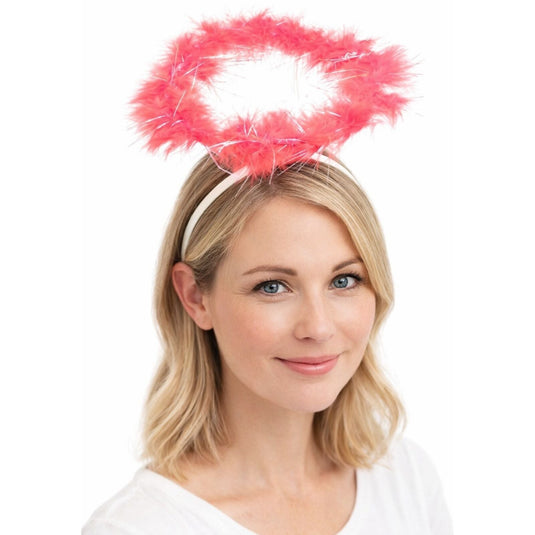 ANGEL HEADBAND Fairy Halo Hair Hoop Costume Dress Up Party - Red-1