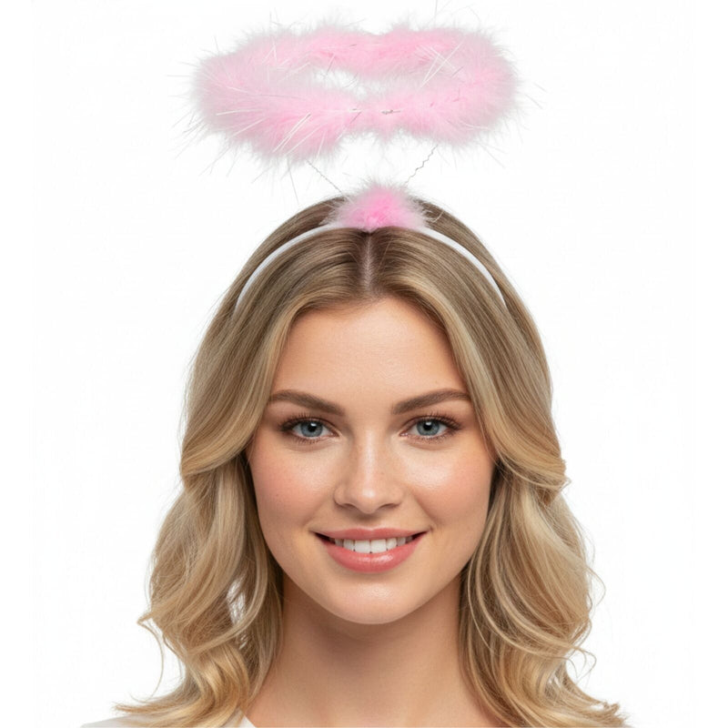 Load image into Gallery viewer, ANGEL HEADBAND Fairy Halo Hair Hoop Costume Dress Up Party - Pink-1
