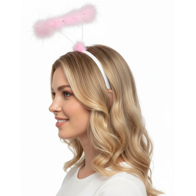 Load image into Gallery viewer, ANGEL HEADBAND Fairy Halo Hair Hoop Costume Dress Up Party - Pink-2
