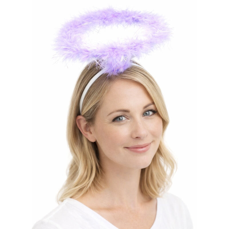 Load image into Gallery viewer, ANGEL HEADBAND Fairy Halo Hair Hoop Costume Dress Up Party - Violet Purple-2
