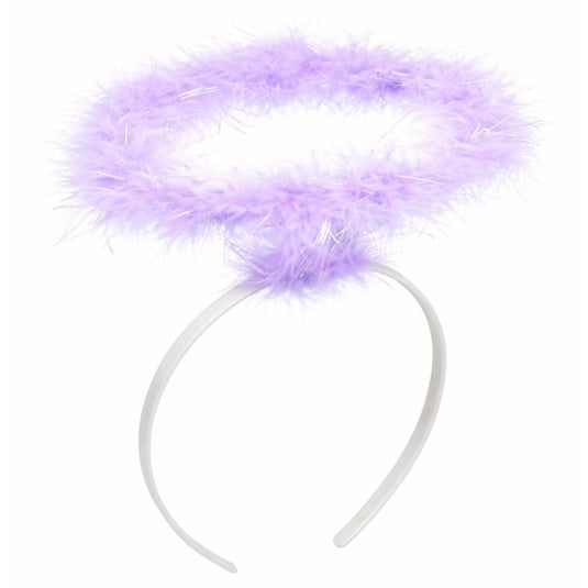 ANGEL HEADBAND Fairy Halo Hair Hoop Costume Dress Up Party - Violet Purple-0