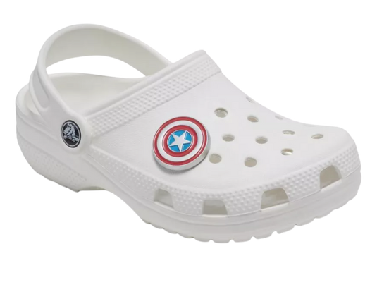 1x Crocs Captain America 1 Shield Jibbitz Charm - 100% Authentic-0