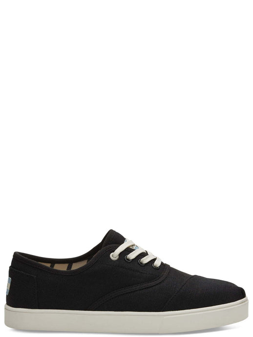 TOMS Heritage Mens Canvas Casual Shoes Sneakers Lace Up Low Cut - Black-0