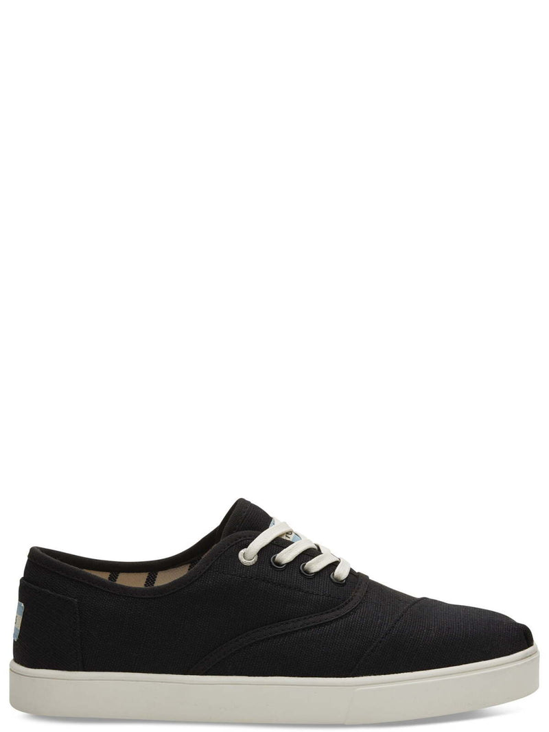 Load image into Gallery viewer, TOMS Heritage Mens Canvas Casual Shoes Sneakers Lace Up Low Cut - Black-0
