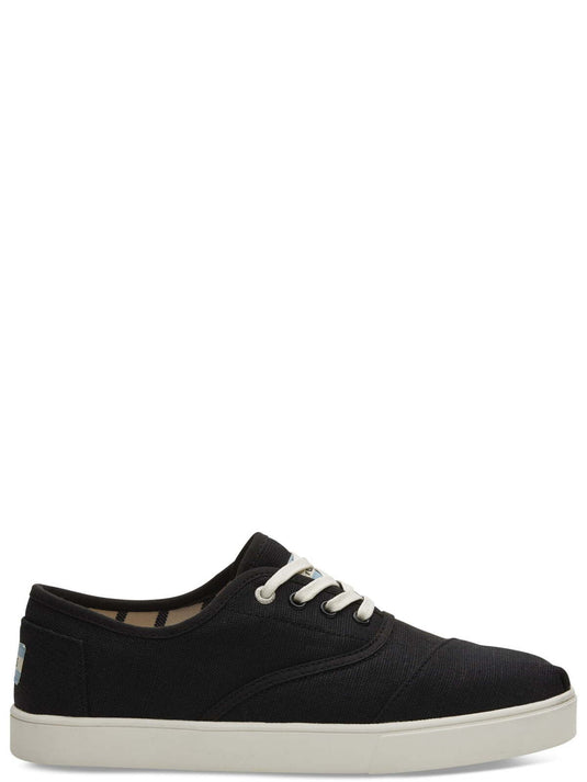 TOMS Heritage Mens Canvas Casual Shoes Sneakers Lace Up Low Cut - Black-0