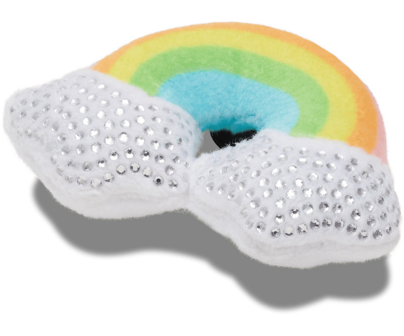Load image into Gallery viewer, 1x Crocs Plush Studded Rainbow Jibbitz Shoe Charm - 100% Authentic-2
