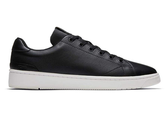 TOMS Classic Mens TRVL LITE Leather Sneakers Shoes Runners Skate - Black-0