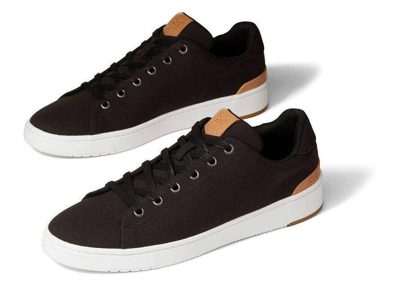 Load image into Gallery viewer, TOMS Mens TRVL LITE Canvas Trainers Sneakers Casual Shoes - Black-3
