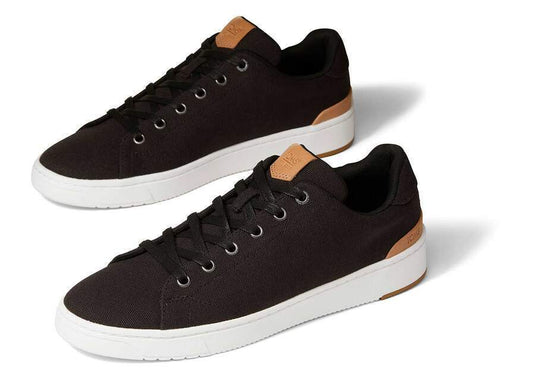 TOMS Mens TRVL LITE Canvas Trainers Sneakers Casual Shoes - Black-3