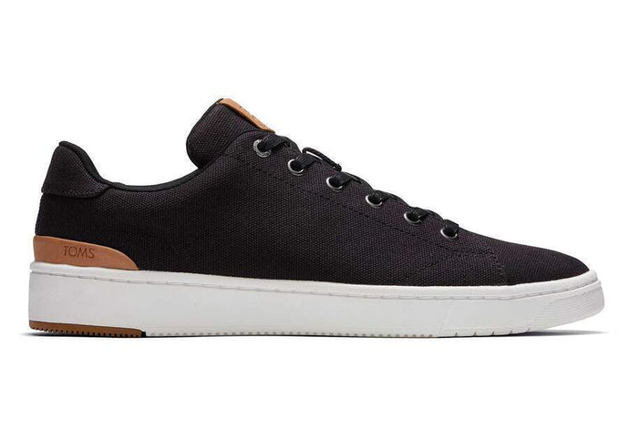 TOMS Mens TRVL LITE Canvas Trainers Sneakers Casual Shoes - Black-0