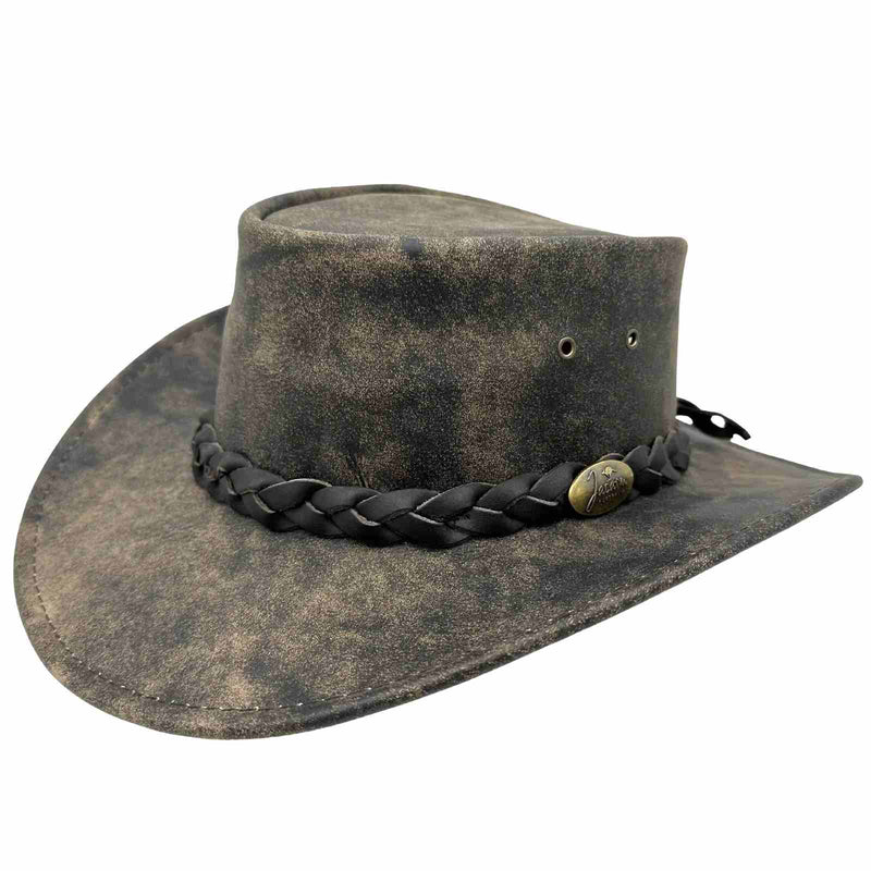 Load image into Gallery viewer, Jacaru 1004 Explorer Hat – Stonewash Leather | UPF 50+
