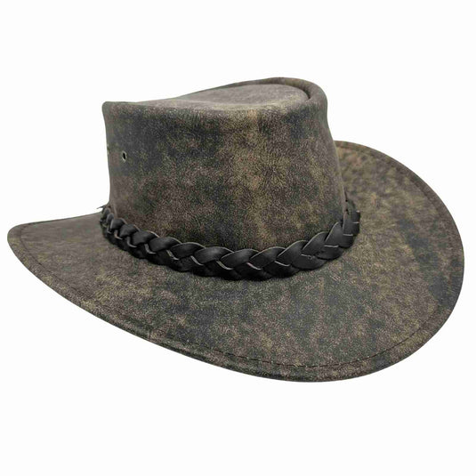 Jacaru 1004 Explorer Hat – Stonewash Leather | UPF 50+