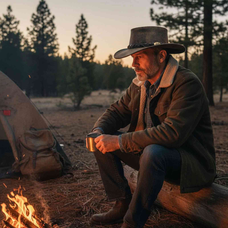 Load image into Gallery viewer, Jacaru 1004 Explorer Hat – Stonewash Leather | UPF 50+

