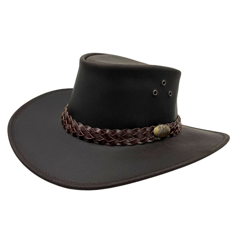 Load image into Gallery viewer, Jacaru 1006 Wallaroo Oil Hat – Oiled Leather | UPF 50+
