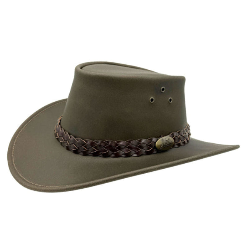 Load image into Gallery viewer, Jacaru 1006 Wallaroo Oil Hat – Oiled Leather | UPF 50+
