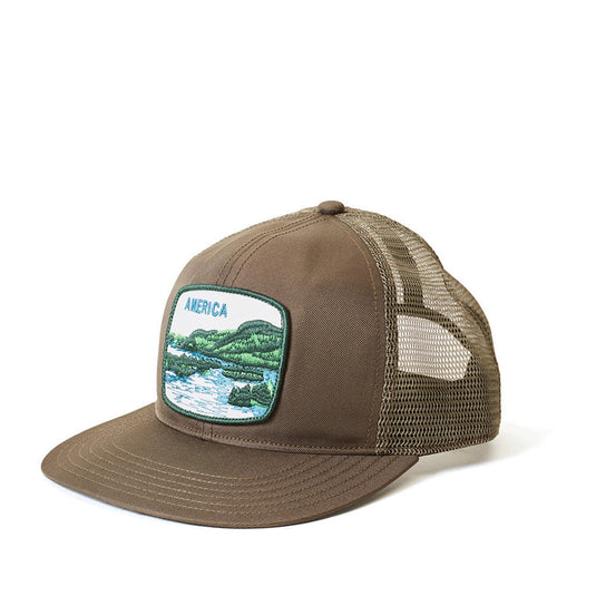 Goorin Brothers Uhmerrica America Baseball Trucker Cap Hat Bros - Coffee-0