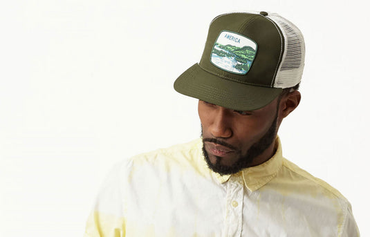 Goorin Brothers Uhmerrica America Baseball Trucker Cap Hat Bros - Coffee-2
