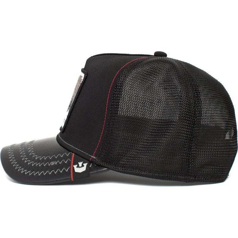 Load image into Gallery viewer, Goorin Brothers Baseball Trucker Cap Hat Snapback Adjustable Tyrant Monster - Black-4
