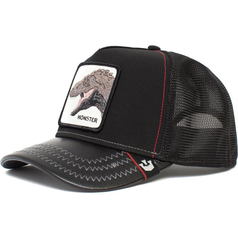 Load image into Gallery viewer, Goorin Brothers Baseball Trucker Cap Hat Snapback Adjustable Tyrant Monster - Black-3
