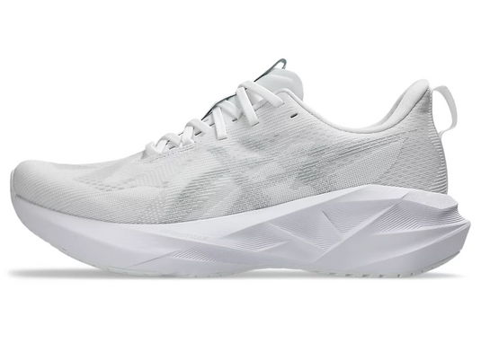 Asics Mens Novablast 5 Sneakers Runners Shoes in White/Piedmont Grey-1