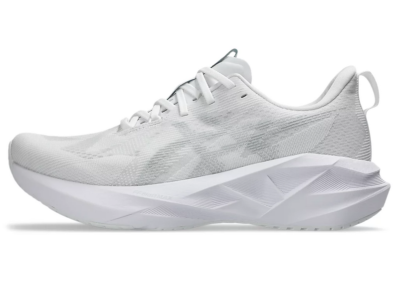Load image into Gallery viewer, Asics Mens Novablast 5 Sneakers Runners Shoes in White/Piedmont Grey-0
