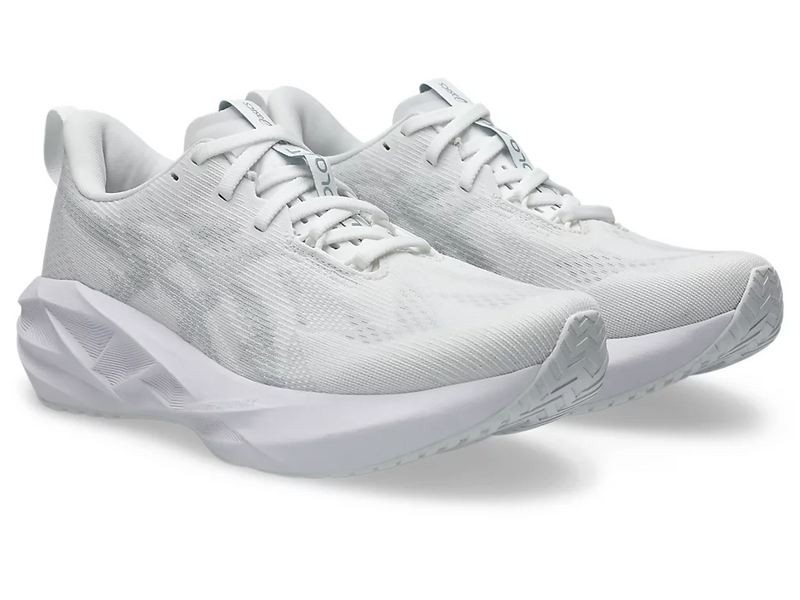 Load image into Gallery viewer, Asics Womens Novablast 5 Runners Sneakers Shoes in White/Piedmont Grey-1
