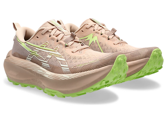 Asics Womens Trabuco Max 4 Sneakers Trail Runners Shoes in Pale Apricot/Cream-0