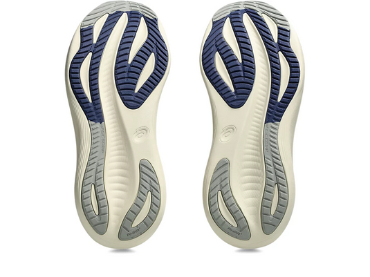 Asics Womens Gel-Nimbus 27 ATC Sneakers Runners Shoes in Birch/Indigo Blue-4
