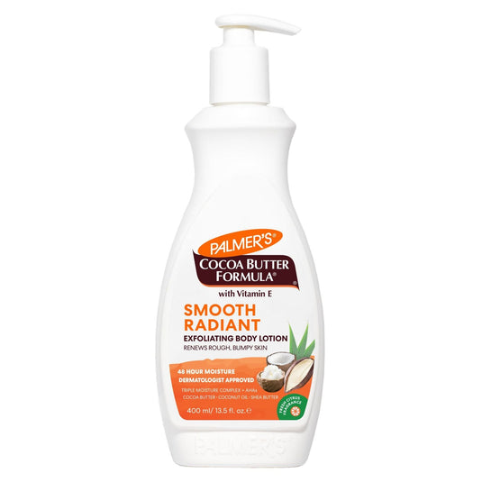 Palmer’s Smooth Radiant Exfoliating Body Lotion 400ml Cocoa Butter Vitamin E AHA-0