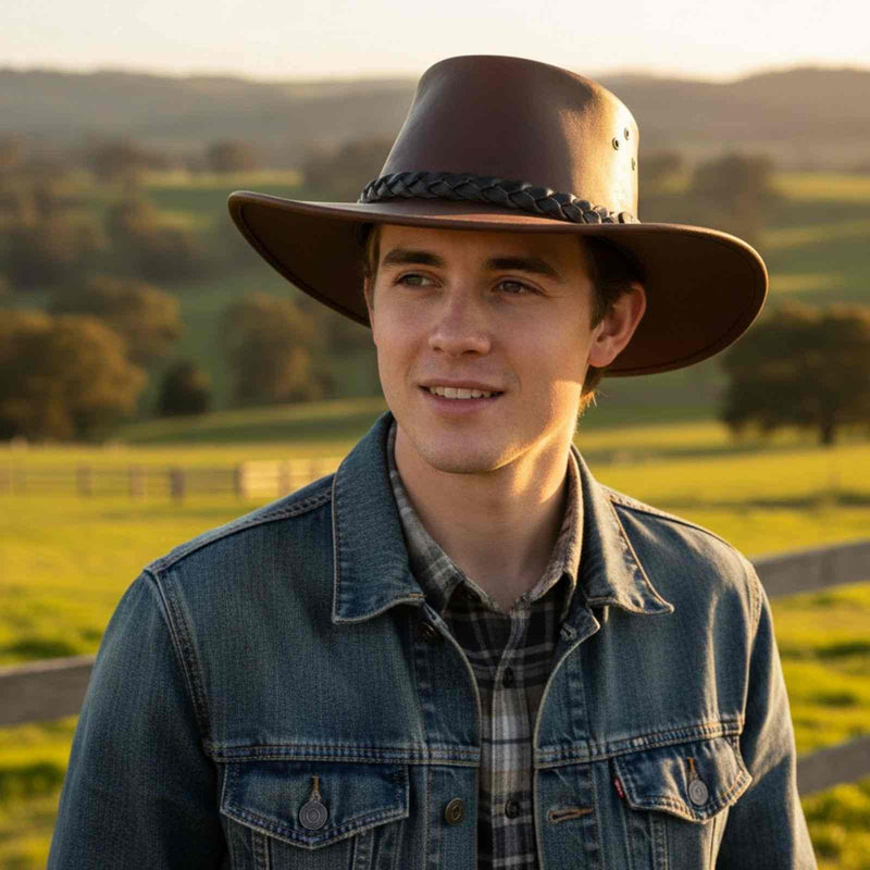 Load image into Gallery viewer, Jacaru 1018 Kangaroo Bushranger Hat – UPF 50+
