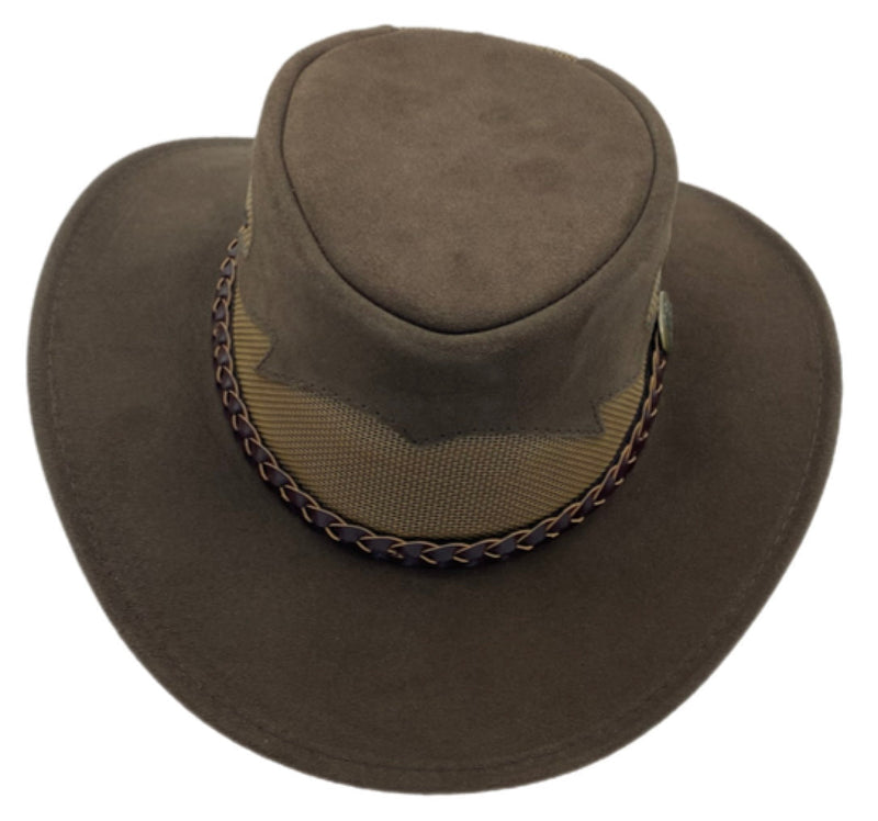 Load image into Gallery viewer, Jacaru 1021 Blaze Hat – Suede &amp; Mesh Crown | Made in Australia
