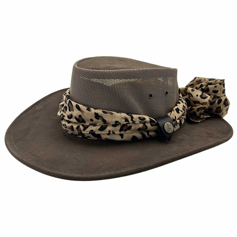 Load image into Gallery viewer, Jacaru 1022 Shady Lady Hat – Suede Breeze | Scarf | Australia
