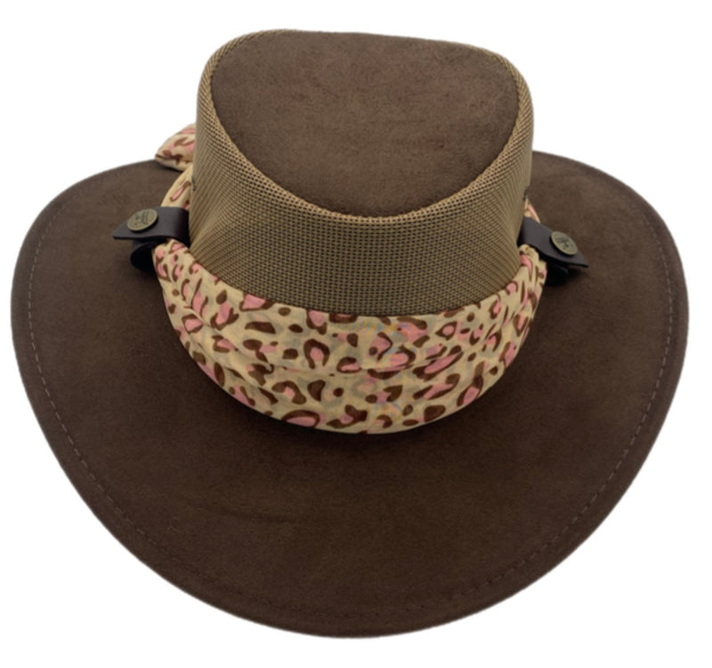 Load image into Gallery viewer, Jacaru 1022 Shady Lady Hat – Suede Breeze | Scarf | Australia
