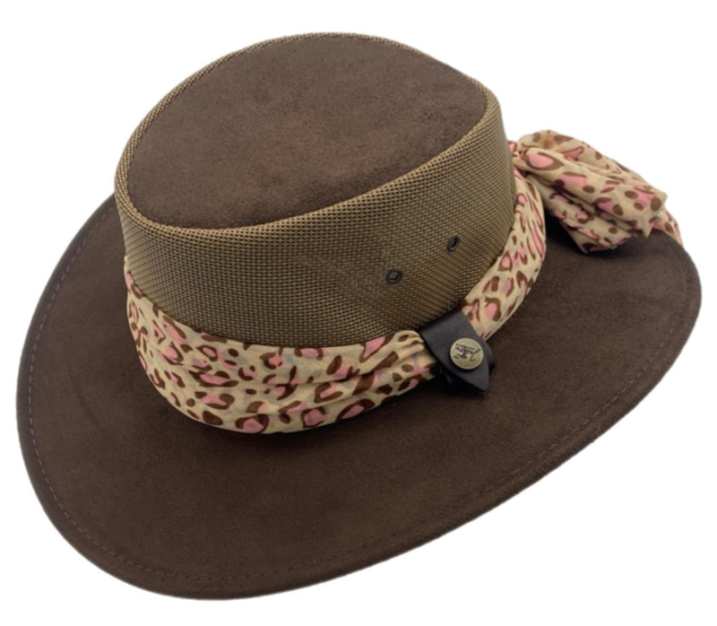 Load image into Gallery viewer, Jacaru 1022 Shady Lady Hat – Suede Breeze | Scarf | Australia
