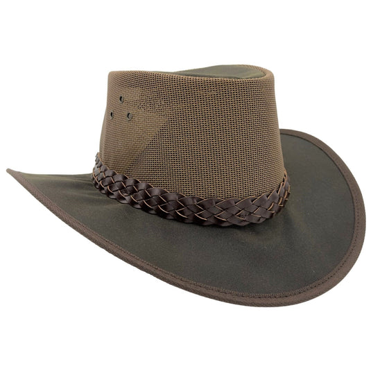 Jacaru 1026B Knockabout Breeze Hat – Oilskin & Mesh