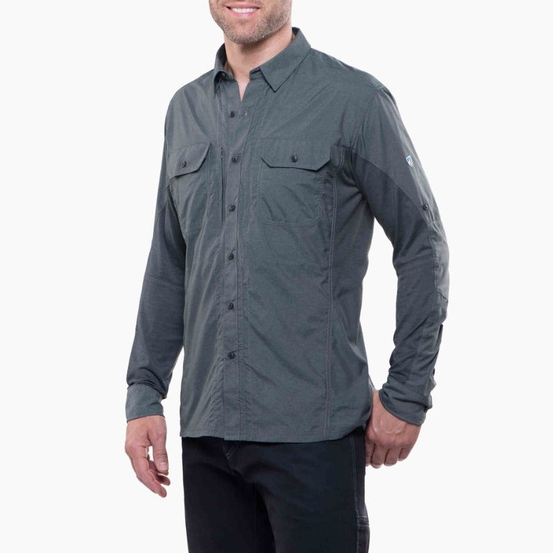 Load image into Gallery viewer, KUH Airspeed Mens Long Sleeve Shirt Sun Protection Breathable Top - Carbon-3
