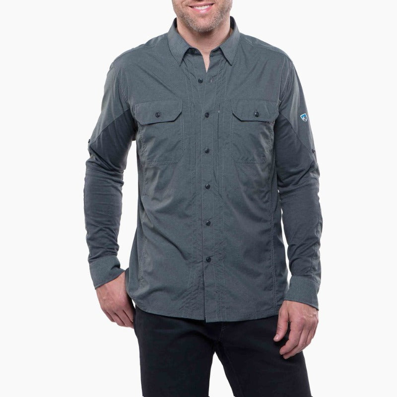 Load image into Gallery viewer, KUH Airspeed Mens Long Sleeve Shirt Sun Protection Breathable Top - Carbon-0
