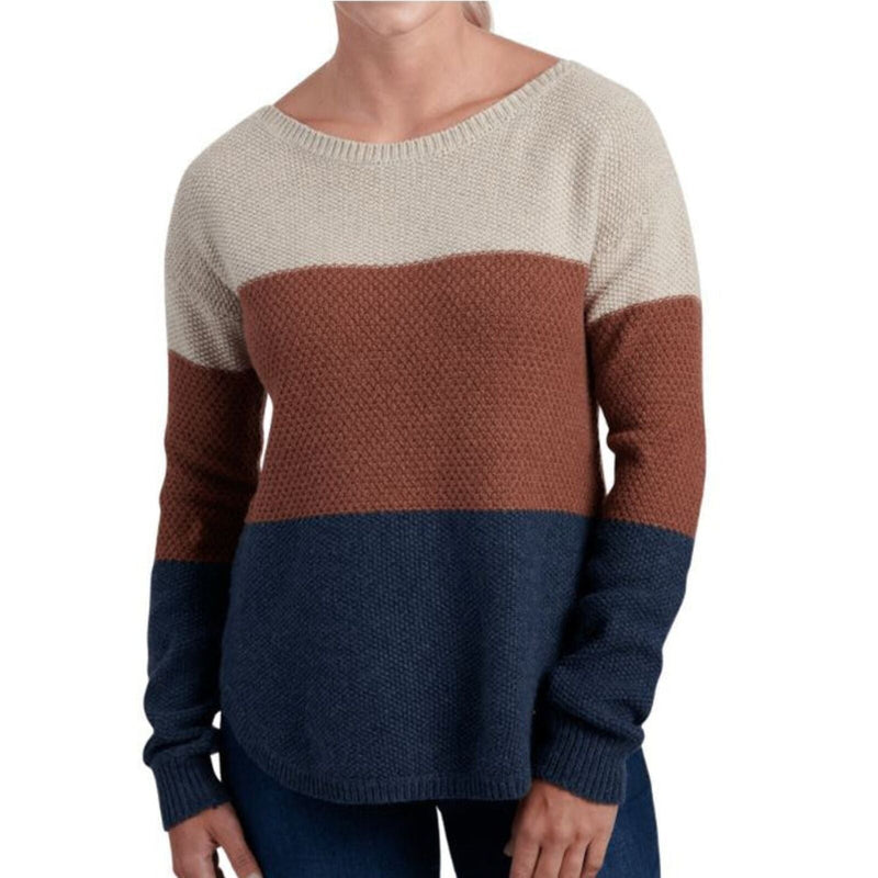 Load image into Gallery viewer, Kuhl Womens Bella Stripe Sweater in Midnight Gold-1

