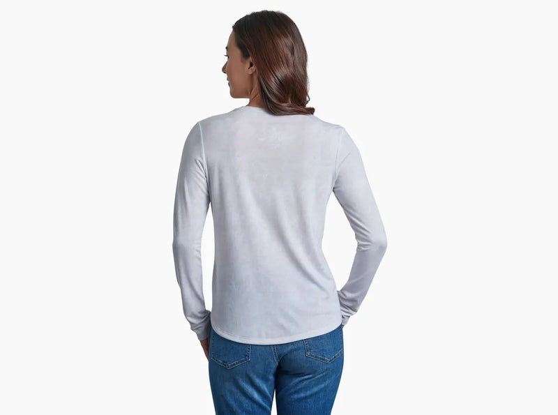 Load image into Gallery viewer, Kuhl Konstance Womens Long Sleeve Top Print UPF50+ Soft Stretch Fabric in White-3
