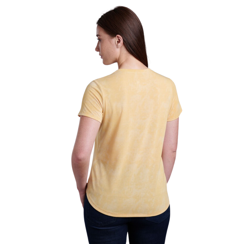 Load image into Gallery viewer, Kuhl Womens Konstance Outdoor Short Sleeve T Shirt Tee in Honey Print-3
