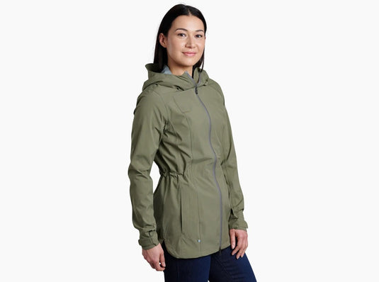 Kuh Womens Stretch Voyagr Jacket Lightweight Breathable Waterproof in Sage-4