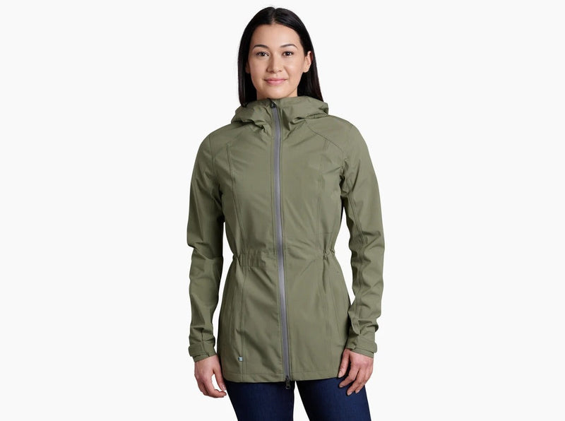Load image into Gallery viewer, Kuh Womens Stretch Voyagr Jacket Lightweight Breathable Waterproof in Sage-0
