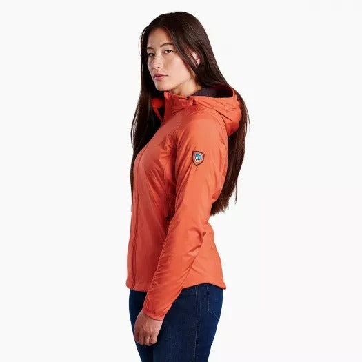 Kuh the One Hoody Womens Hooded Jacket Windproof in Warm Poppy Size XL-4